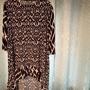 Leopard Print High-Low Dress Unbranded Size XL
